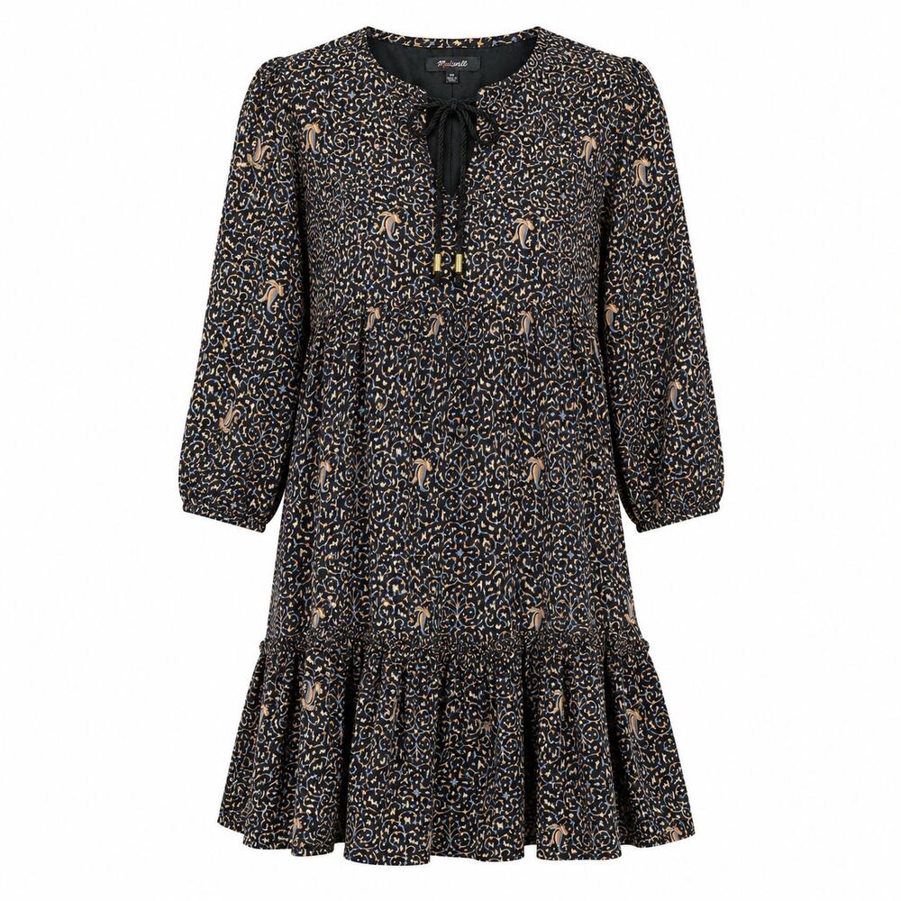 Madewell Silk Boho Ruffle Dress Size 00